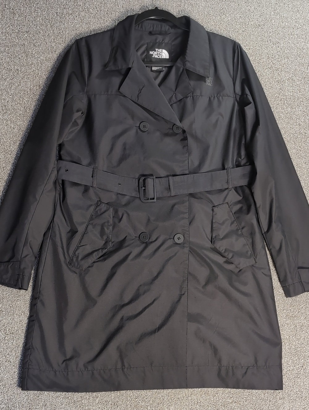The North Face City Rain Belted Trench Coat Size Small in TNF Black - Picture 3 of 15